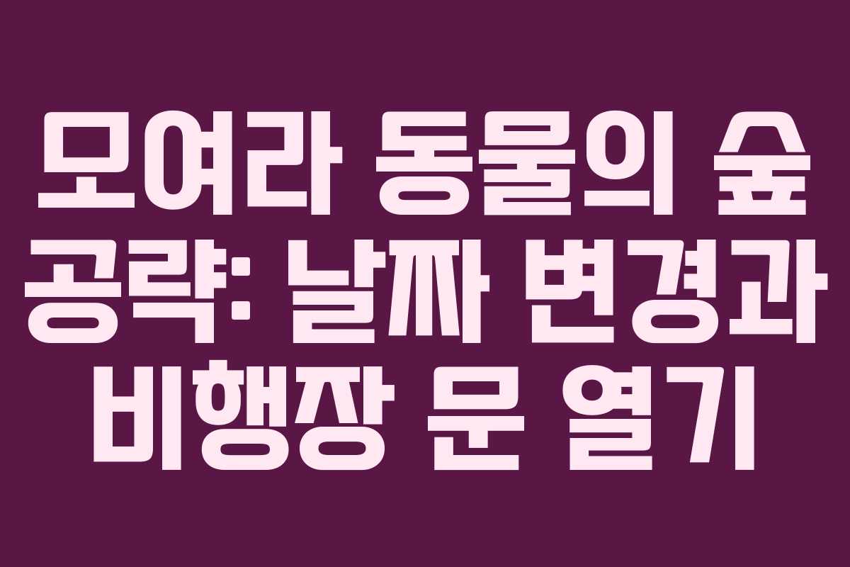 모여라 동물의 숲 공략: 날짜 변경과 비행장 문 열기