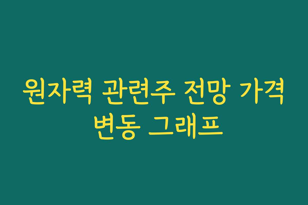 원자력 관련주 전망 가격 변동 그래프