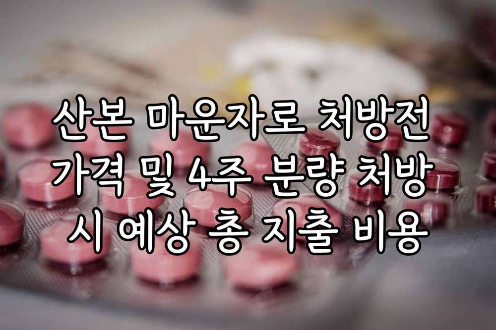 산본 마운자로 처방전 가격 및 4주 분량 처방 시 예상 총 지출 비용