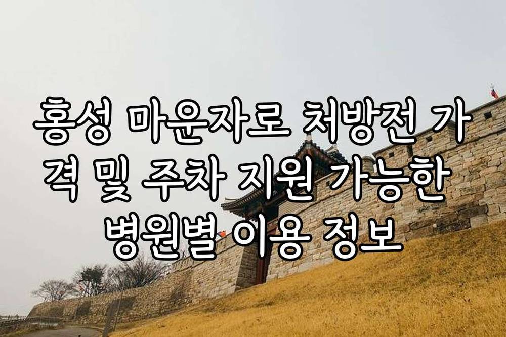 홍성 마운자로 처방전 가격 및 주차 지원 가능한 병원별 이용 정보