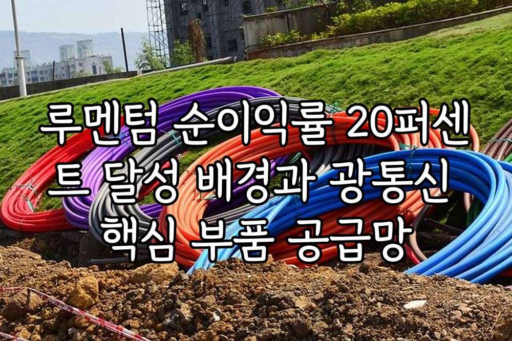 루멘텀 순이익률 20퍼센트 달성 배경과 광통신 핵심 부품 공급망