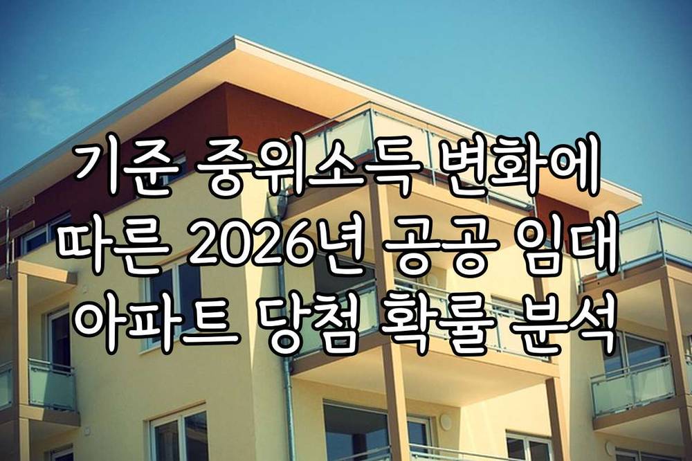 기준 중위소득 변화에 따른 2026년 공공 임대 아파트 당첨 확률 분석