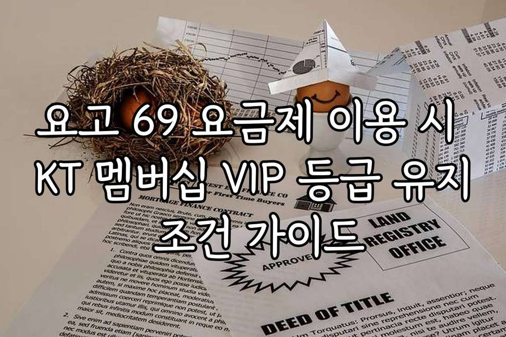 요고 69 요금제 이용 시 KT 멤버십 VIP 등급 유지 조건 가이드