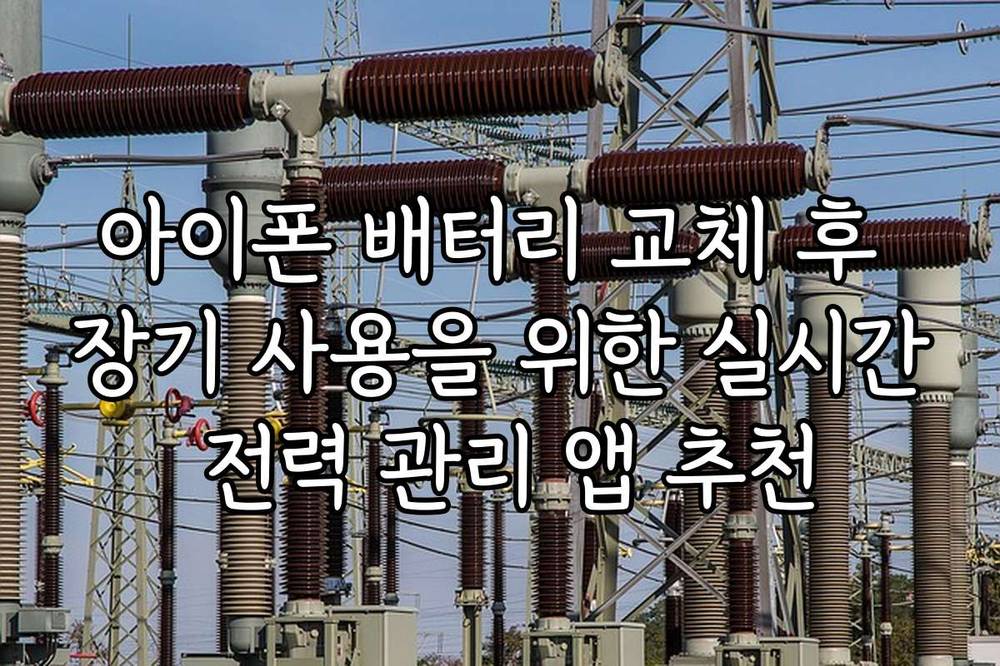 아이폰 배터리 교체 후 장기 사용을 위한 실시간 전력 관리 앱 추천