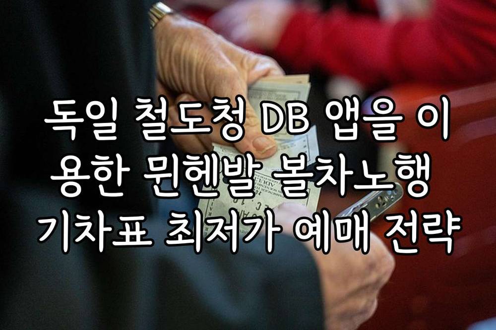 독일 철도청 DB 앱을 이용한 뮌헨발 볼차노행 기차표 최저가 예매 전략