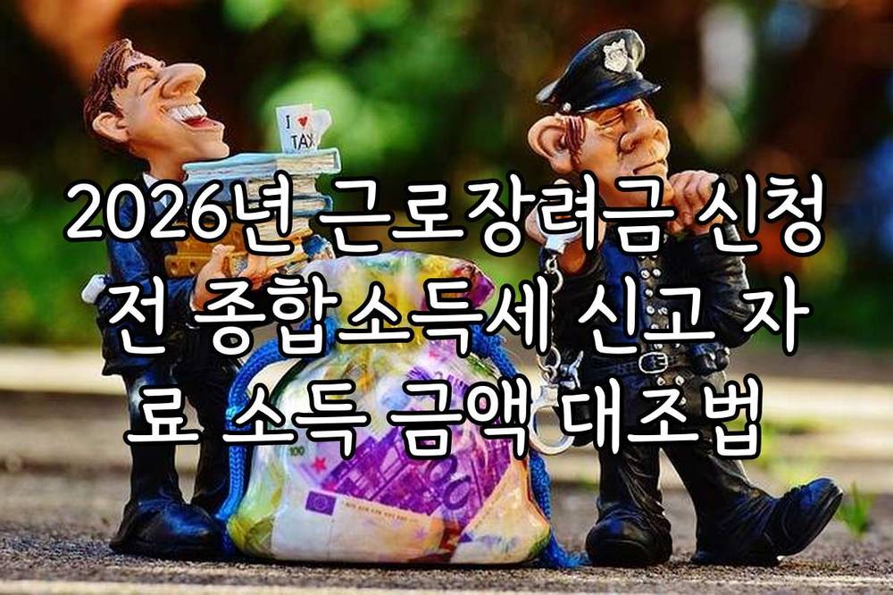 2026년 근로장려금 신청 전 종합소득세 신고 자료 소득 금액 대조법