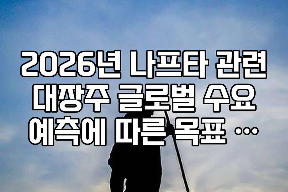 2026년 나프타 관련 대장주 글로벌 수요 예측에 따른 목표 주가 상향