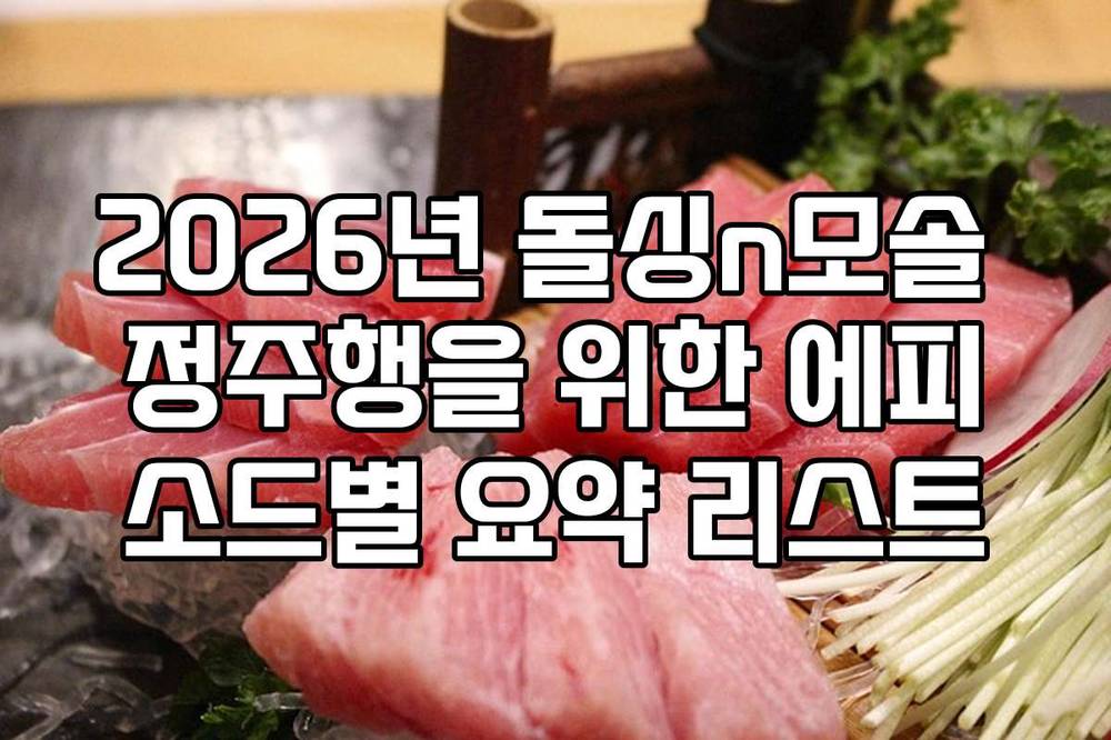 2026년 돌싱n모솔 정주행을 위한 에피소드별 요약 리스트