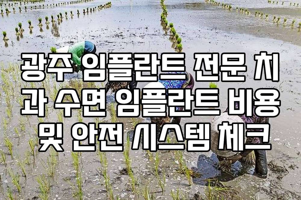 광주 임플란트 전문 치과 수면 임플란트 비용 및 안전 시스템 체크
