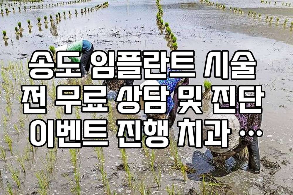 송도 임플란트 시술 전 무료 상담 및 진단 이벤트 진행 치과 정보