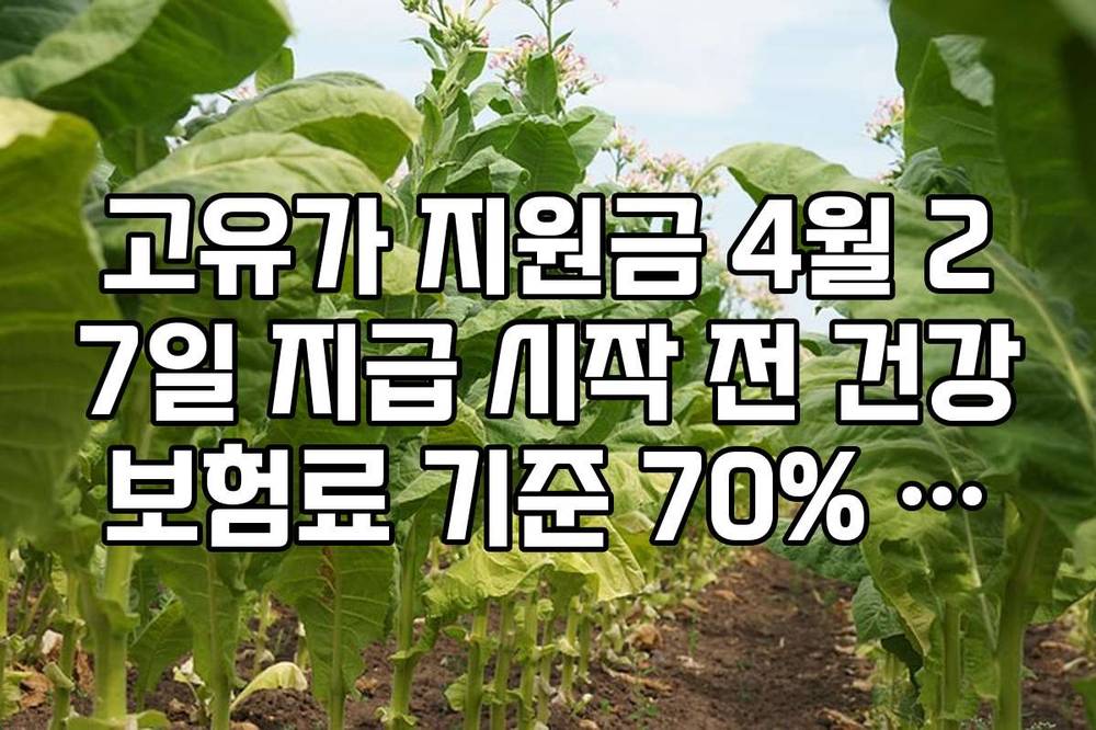 고유가 지원금 4월 27일 지급 시작 전 건강보험료 기준 70% 팩트 체크