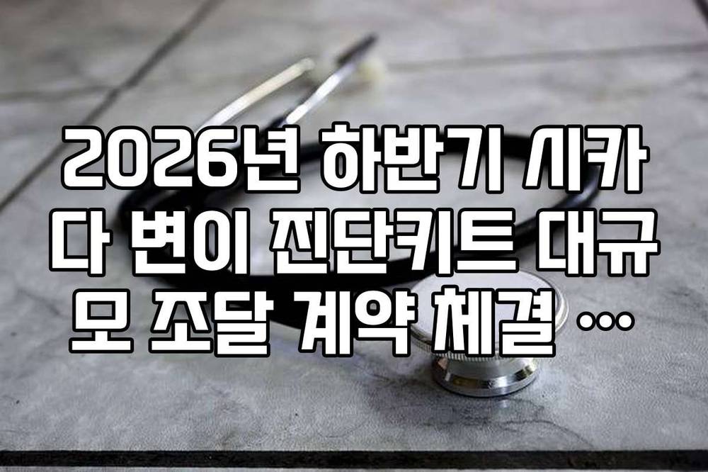 2026년 하반기 시카다 변이 진단키트 대규모 조달 계약 체결 공시