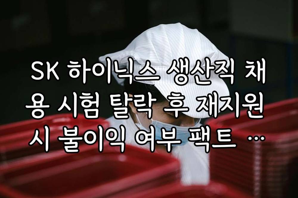 SK 하이닉스 생산직 채용 시험 탈락 후 재지원 시 불이익 여부 팩트 체크