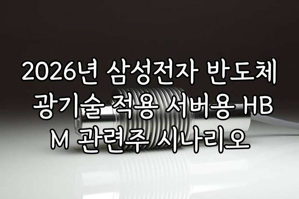 2026년 삼성전자 반도체 광기술 적용 서버용 HBM 관련주 시나리오