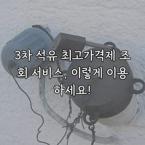 3차 석유 최고가격제 조회 서비스, 이렇게 이용하세요!