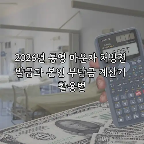 2026년 통영 마운자 처방전 발급과 본인 부담금 계산기 활용법