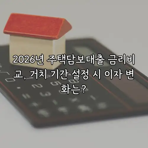 2026년 주택담보대출 금리비교, 거치 기간 설정 시 이자 변화는?