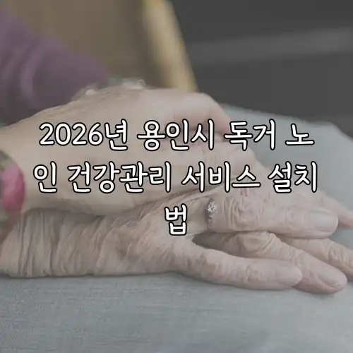 2026년 용인시 독거 노인 건강관리 서비스 설치법