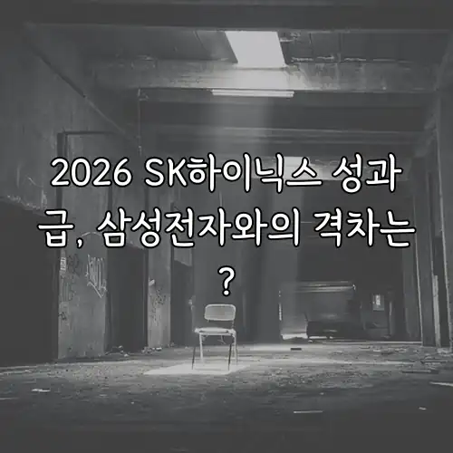 2026 SK하이닉스 성과급, 삼성전자와의 격차는?
