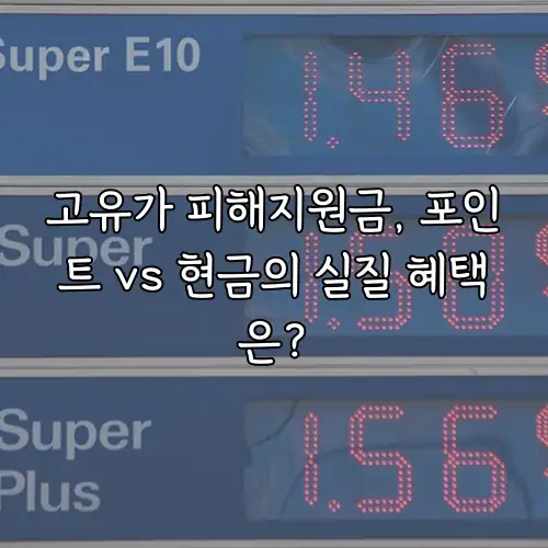 고유가 피해지원금, 포인트 vs 현금의 실질 혜택은?