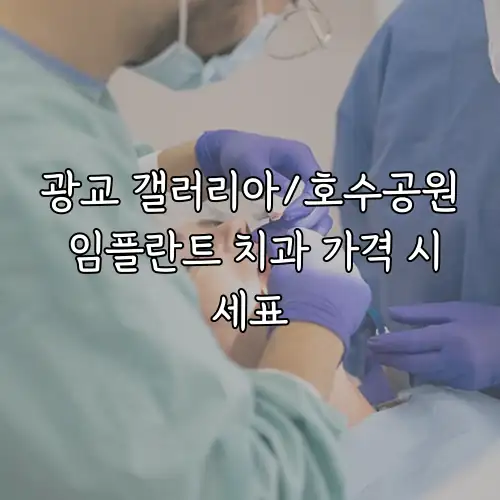 광교 갤러리아/호수공원 임플란트 치과 가격 시세표