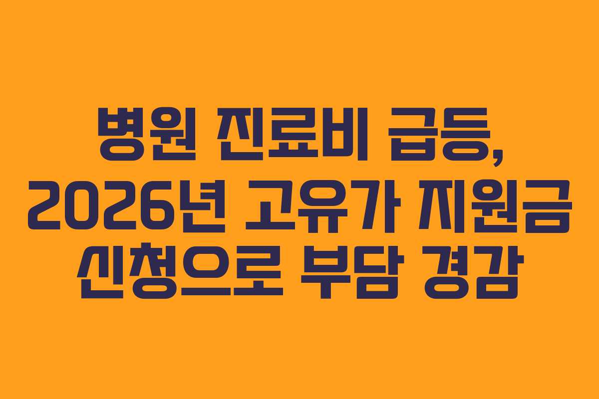병원-진료비-급등,-2026년-고유가-지원금-신청으로-부담-경감