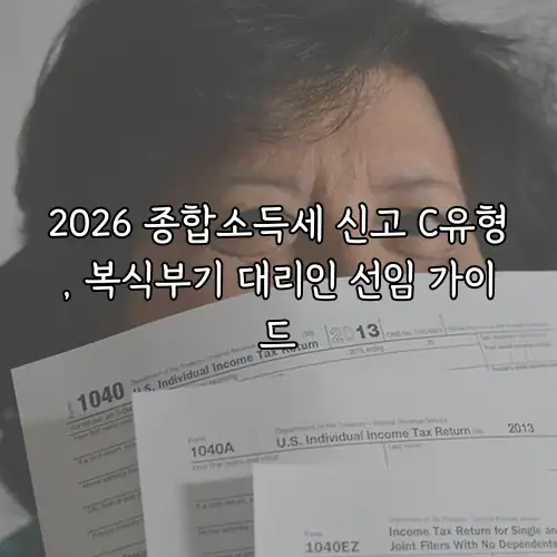 2026 종합소득세 신고 C유형, 복식부기 대리인 선임 가이드