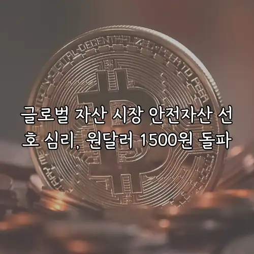 글로벌 자산 시장 안전자산 선호 심리, 원달러 1500원 돌파