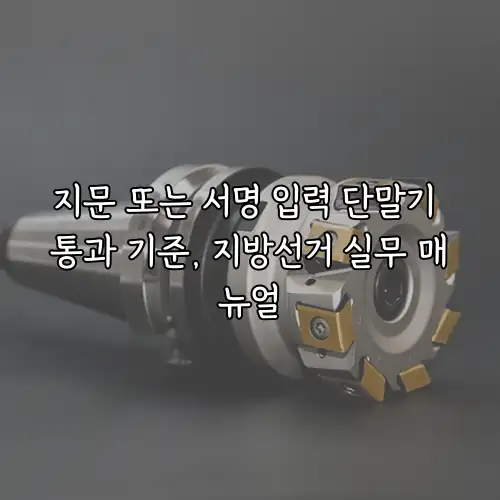 지문 또는 서명 입력 단말기 통과 기준, 지방선거 실무 매뉴얼
