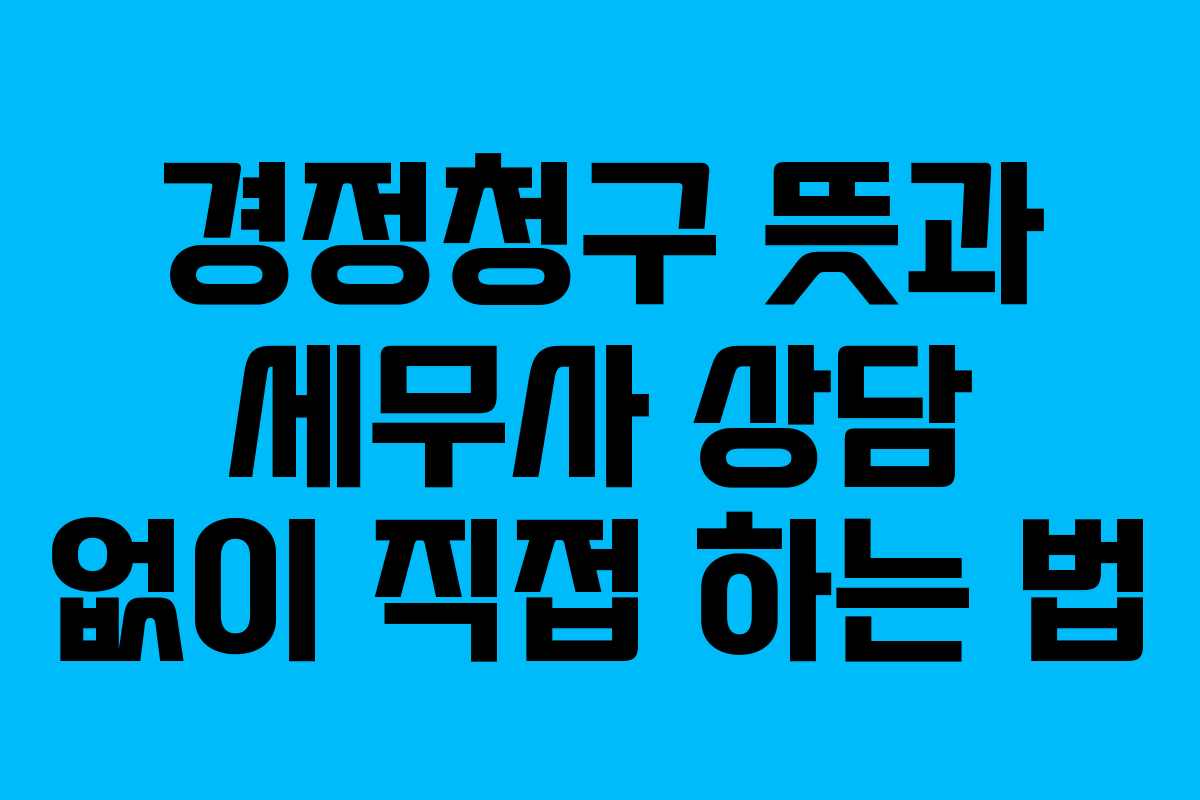 경정청구-뜻과-세무사-상담-없이-직접-하는-법