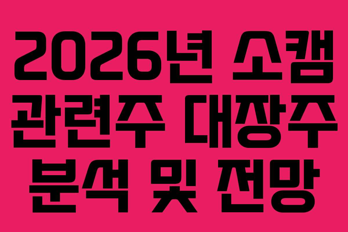 2026년-소캠-관련주-대장주-분석-및-전망