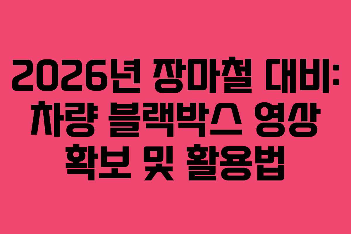 2026년-장마철-대비-차량-블랙박스-영상-확보-및-활용법