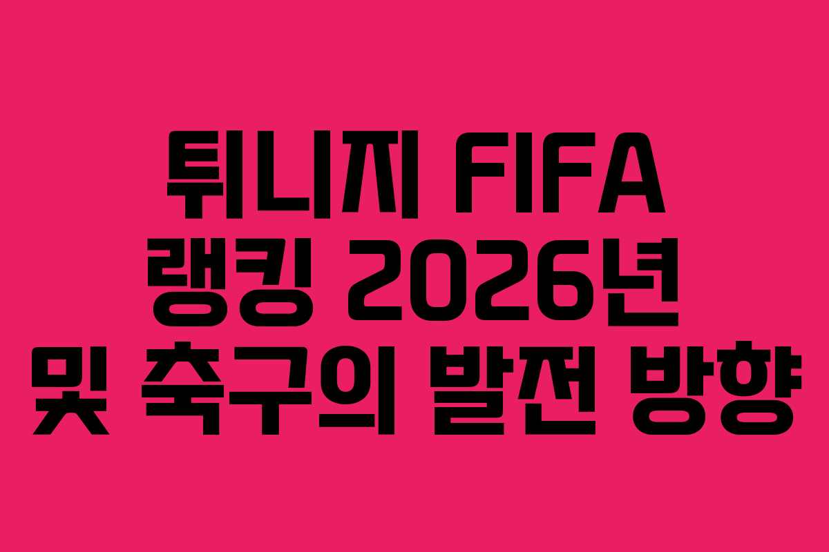 튀니지-FIFA-랭킹-2026년-및-축구의-발전-방향